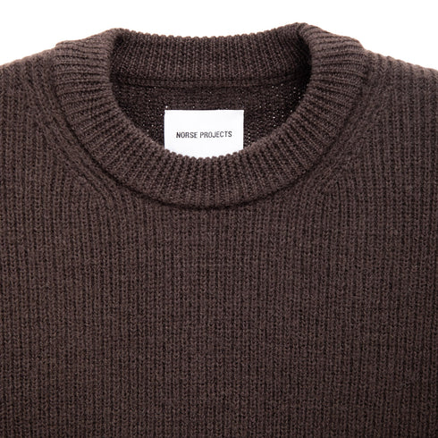 Norse Projects Manfred Wool Cotton Rib Vest Espresso N45-05882022 Degli Uberti