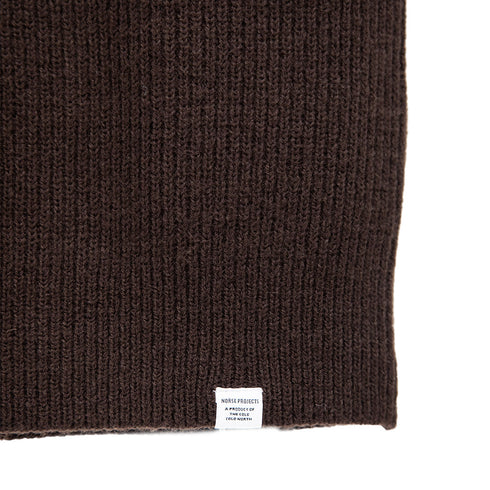 Norse Projects Manfred Wool Cotton Rib Vest Espresso N45-05882022 Degli Uberti