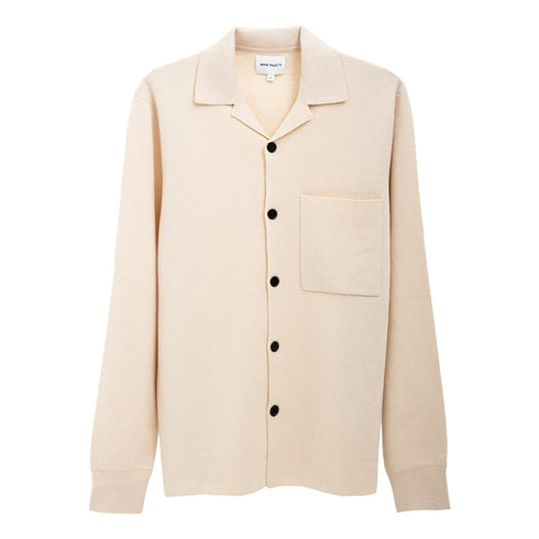 Norse Projects Nicolai Merino Cotton Milano Jacket Enamel White N45-0619 Degli Uberti