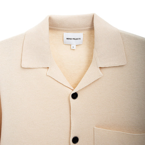 Norse Projects Nicolai Merino Cotton Milano Jacket Enamel White N45-0619 Degli Uberti