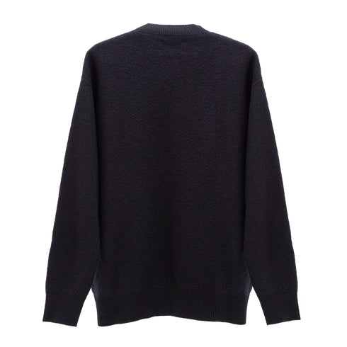 Norse Projects Rom Boiled Wool Crewneck Dark Navy 5711610340572 Back Degliuberti