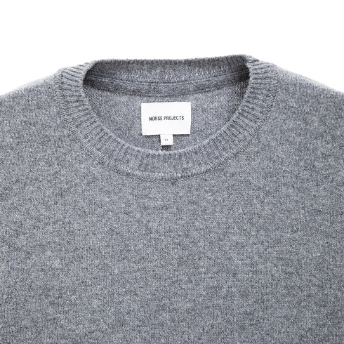 Norse Projects Sigfred Merino Lambswool Sweater Grey Melange N45-03451500 Degli Uberti