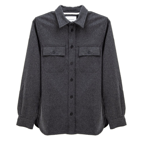 Norse Projects Silas Wool Overshirt Charcoal Melange N40-07919999 Degli Uberti Degli Uberti