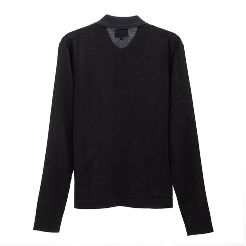 Norse Projects Tech Merino Crepe Polo Black N45-0650134 5711610340855 Back Degliuberti