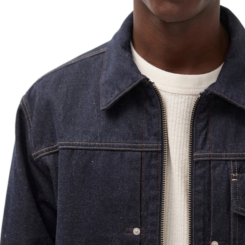 Norse Projects Svendborg Broken Twill Cotton Linen Denim Jacket Indigo N55-06737077 degliuberti 6