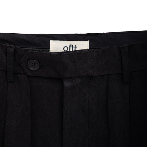 Oftt Double Pleated Trousers Black TRW100V Degli Uberti