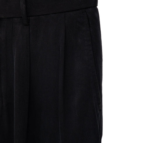 Oftt Double Pleated Trousers Black TRW100V Degli Uberti