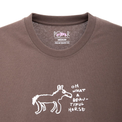 Polar Skate Co. Beautiful Horses Tee Chocolate POLTEE-BHORSES Degli Uberti