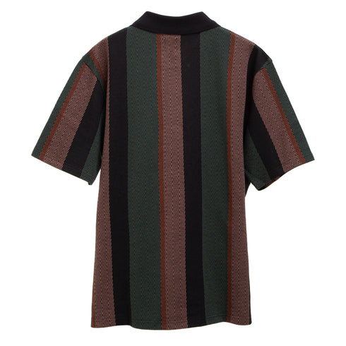 Polar Skate Co Jacques Polo Shirt Black/Salmon Degli Uberti