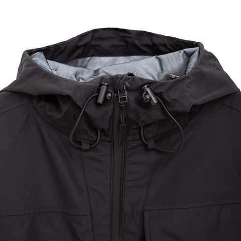 POP Trading Company Big Pocket Hooded Tech Jacket Black/Anthracite POPAW23_05-019 Degli Uberti