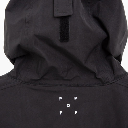 POP Trading Company Big Pocket Hooded Tech Jacket Black/Anthracite POPAW23_05-019 Degli Uberti