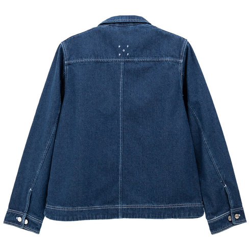 POP Trading Company Boxer Overshirt Rinsed Denim POPAW23_05-005 Degli Uberti