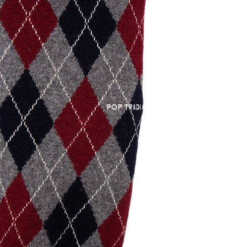 POP Trading Company Burlington Knitted Spencer Charcoal/Multi POPAW23_06-005 Degli Uberti