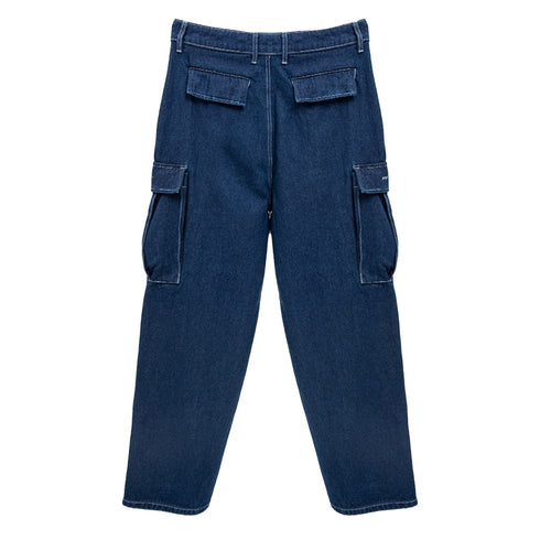 POP Trading Company Denim Cargo Pant Rinsed POPAW23_04-0010 Degli Uberti