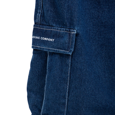 POP Trading Company Denim Cargo Pant Rinsed POPAW23_04-0010 Degli Uberti