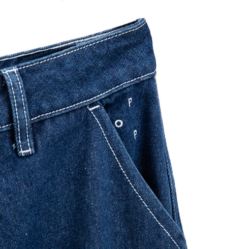 POP Trading Company Denim Cargo Pant Rinsed POPAW23_04-0010 Degli Uberti