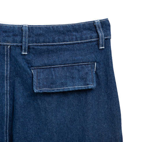 POP Trading Company Denim Cargo Pant Rinsed POPAW23_04-0010 Degli Uberti