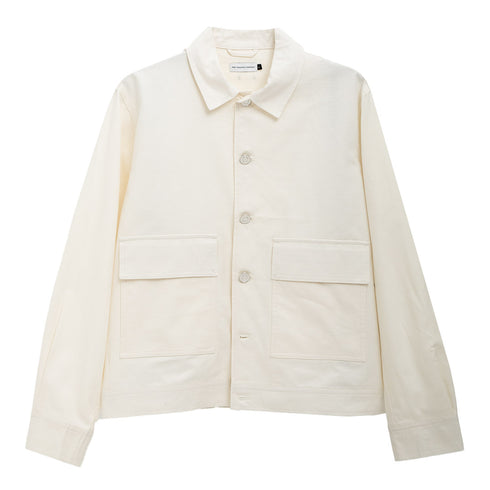 POP Trading Company Full Button Linen Jacket Off White POPSS24_05-008 Degli Uberti
