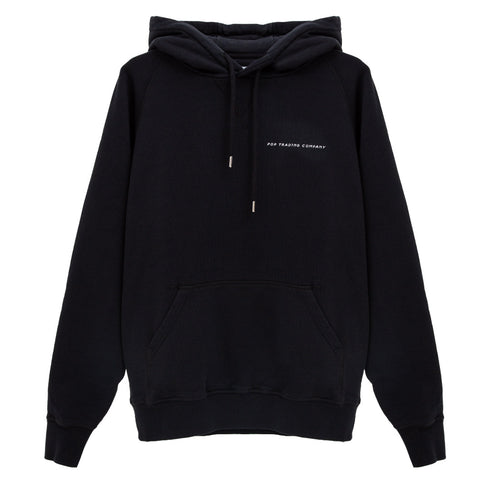 POP Trading Company Joost Swarte Hooded Sweat Black POPAW23_01-007 Degli Uberti