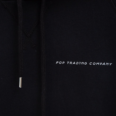 POP Trading Company Joost Swarte Hooded Sweat Black POPAW23_01-007 Degli Uberti