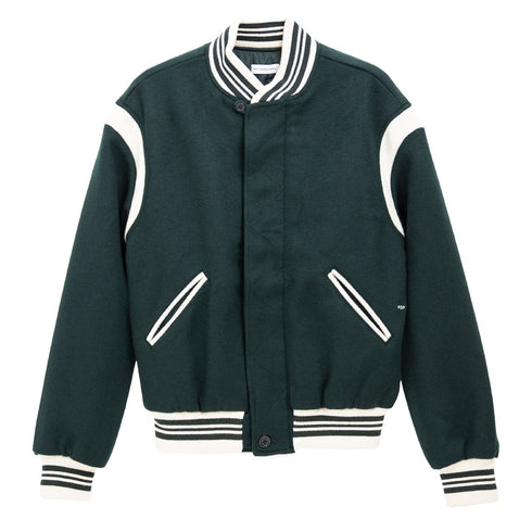 POP Trading Company Parra Varsity Jacket Pine Green POPAW23_05-009 Degli Uberti