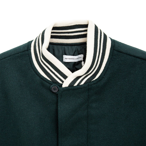 POP Trading Company Parra Varsity Jacket Pine Green POPAW23_05-009 Degli Uberti
