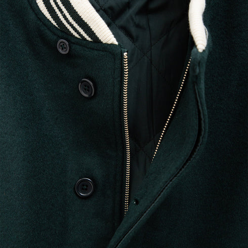 POP Trading Company Parra Varsity Jacket Pine Green POPAW23_05-009 Degli Uberti