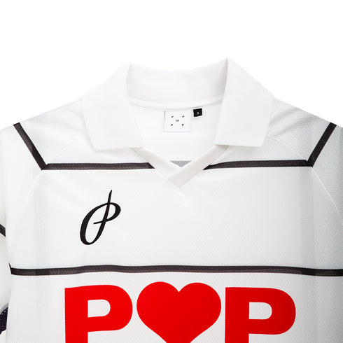 POP Trading Company Striped Sportif Shirt White POPAW24_02_023 Degli Uberti