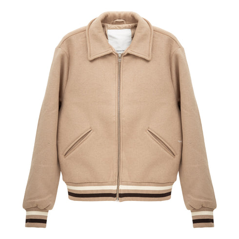 POP Trading Company Varsity Jacket White Pepper POPAW24_05-008 Degli Uberti