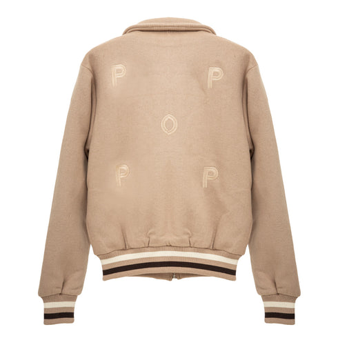 POP Trading Company Varsity Jacket White Pepper POPAW24_05-008 Degli Uberti