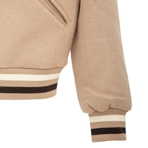 POP Trading Company Varsity Jacket White Pepper POPAW24_05-008 Degli Uberti