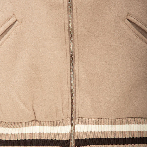 POP Trading Company Varsity Jacket White Pepper POPAW24_05-008 Degli Uberti