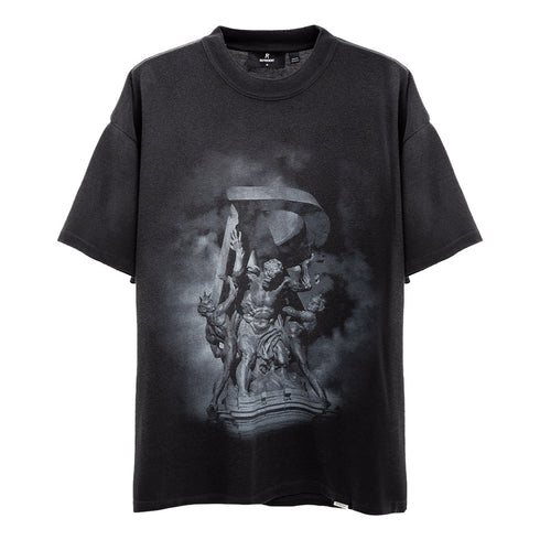Represent Atlas T-Shirt Stained Black MLM4234-230 Degli Uberti