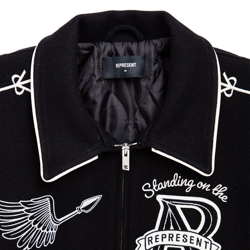 Represent Cherub Wool Varsity Jacket Jet Black W23REP_MJ1008-01 Degli Uberti