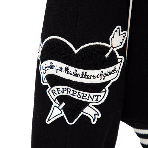 Represent Cherub Wool Varsity Jacket Jet Black W23REP_MJ1008-01 Degli Uberti