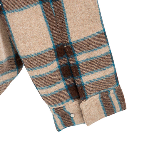 Represent Heavy Zip Shirt Brown Check W23REP_MO2001-73 Degli Uberti