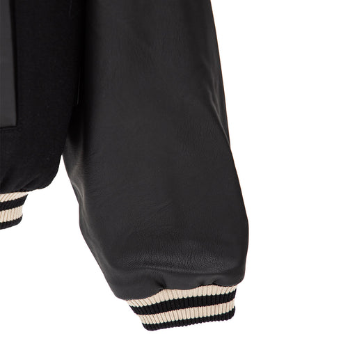 Represent Mascot Wool Varsity Jacket Jet Black MLM1127 Degli Uberti