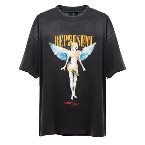 Represent Reborn T-Shirt Aged Black MLM434-444 Degli Uberti