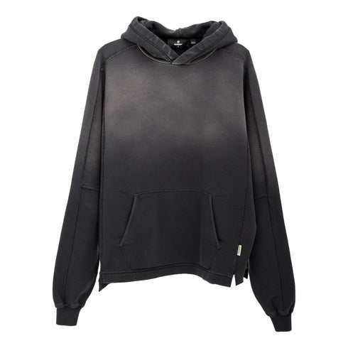 Represent Step Hem Hoodie Stained Black MLM4200 Degli Uberti