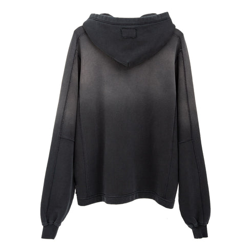 Represent Step Hem Hoodie Stained Black MLM4200 Degli Uberti