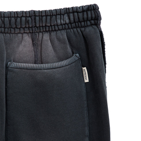 Represent Step Hem Sweatpants Stained Black MLM4202 Degli Uberti