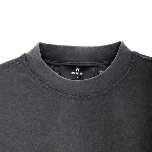 Represent Stepped Hem T-Shirt Stained Black MLM4206-227 Degli Uberti