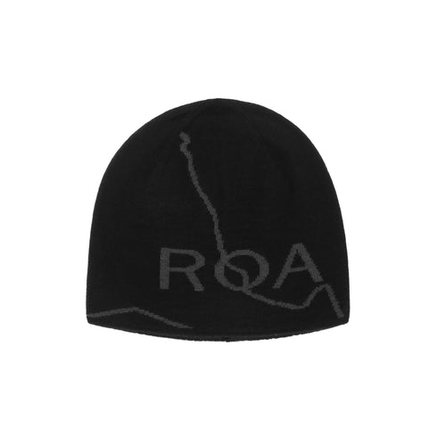 ROA Hiking Logo Wool Beanie Black RBMW288YA12 2000290565010 Front Degli Uberti