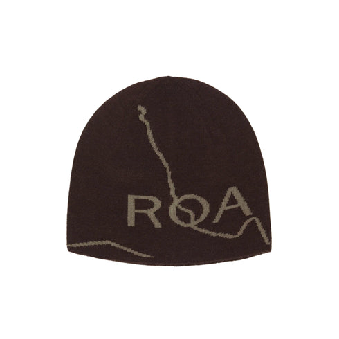 ROA Hiking Logo Wool Beanie Brown RBMW288YA12 2000290565010 Front Degliuberti