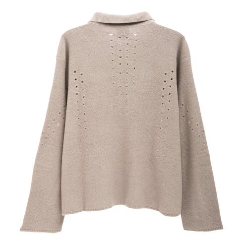 ROA Hiking Mohair Polo Taupe RBMW0289YA25 Degli Uberti