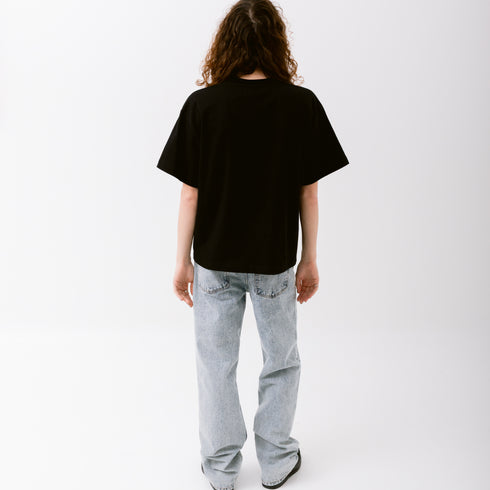 Sefr Atelier Tee Weavy Black Cotton MFW24ATELIERHEA-1 Fit Back Degli Uberti