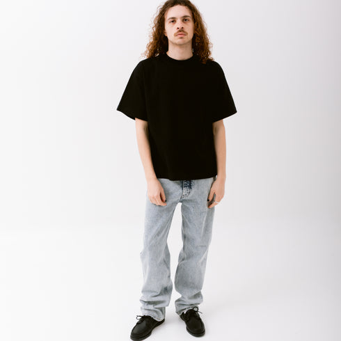 Sefr Atelier Tee Weavy Black Cotton MFW24ATELIERHEA-1 Fit Front Degli Uberti