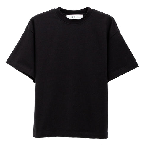 Sefr Atelier Tee Weavy Black Cotton MFW24ATELIERHEA-1 Front Degli Uberti