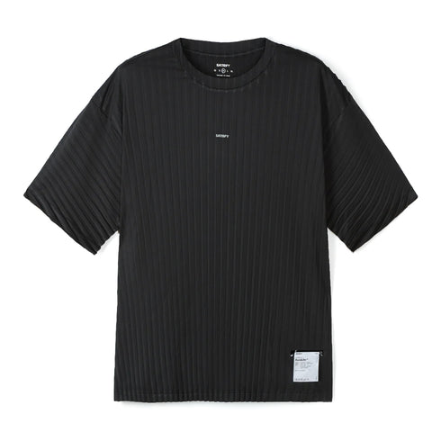 Satisfy AuraLite Pleated T-Shirt Black 11043-00001 degliuberti 1