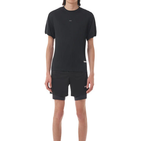 Satisfy AuraLite Pleated T-Shirt Black 11043-00001 degliuberti 3